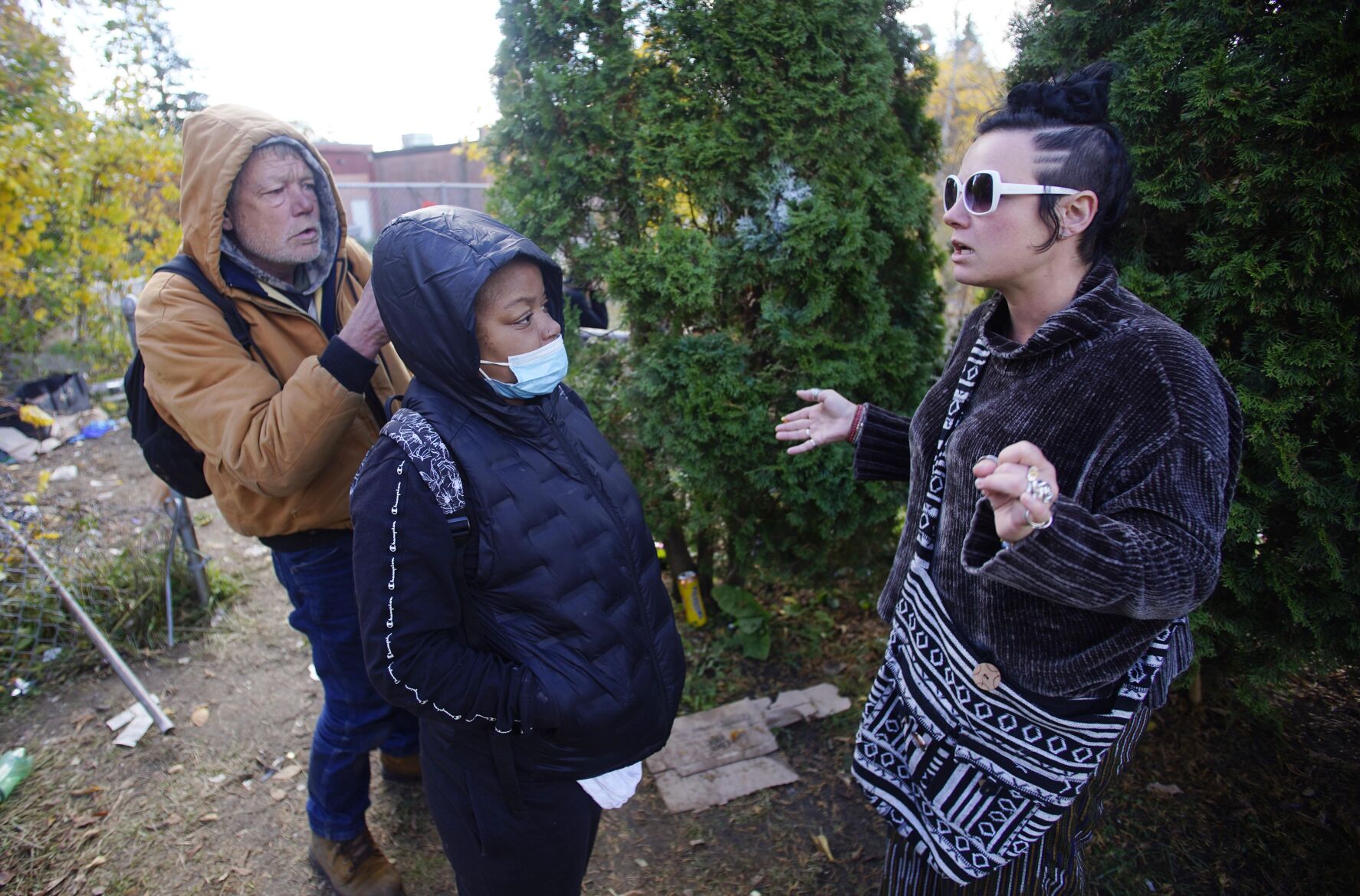 John Skubel, Shaquanna Turnage and Christina Ditello meet up and socialize